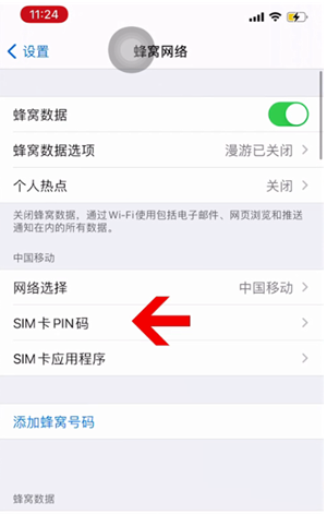 额尔古纳苹果14维修网分享如何给iPhone14的SIM卡设置密码 