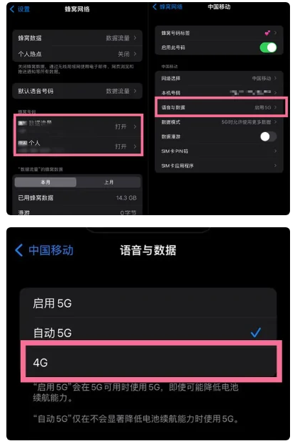 额尔古纳苹果手机维修分享iPhone14如何切换4G/5G? iPhone14 5G网络切换方法 